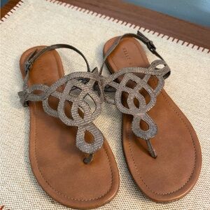 Kelly & Katie Taupe Cutout Sandals